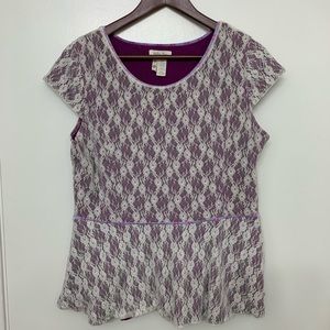 Matilda Jane Lace Blouse, size XL